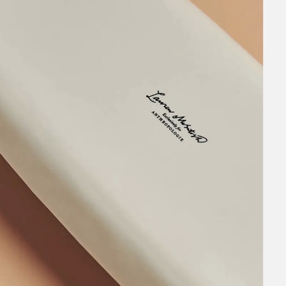 ANTHROPOLOGIE TRAY DISH LAUREN McINTOSH DECALED STONEWARE TRINKET CATCHALL - Picture 3 of 13